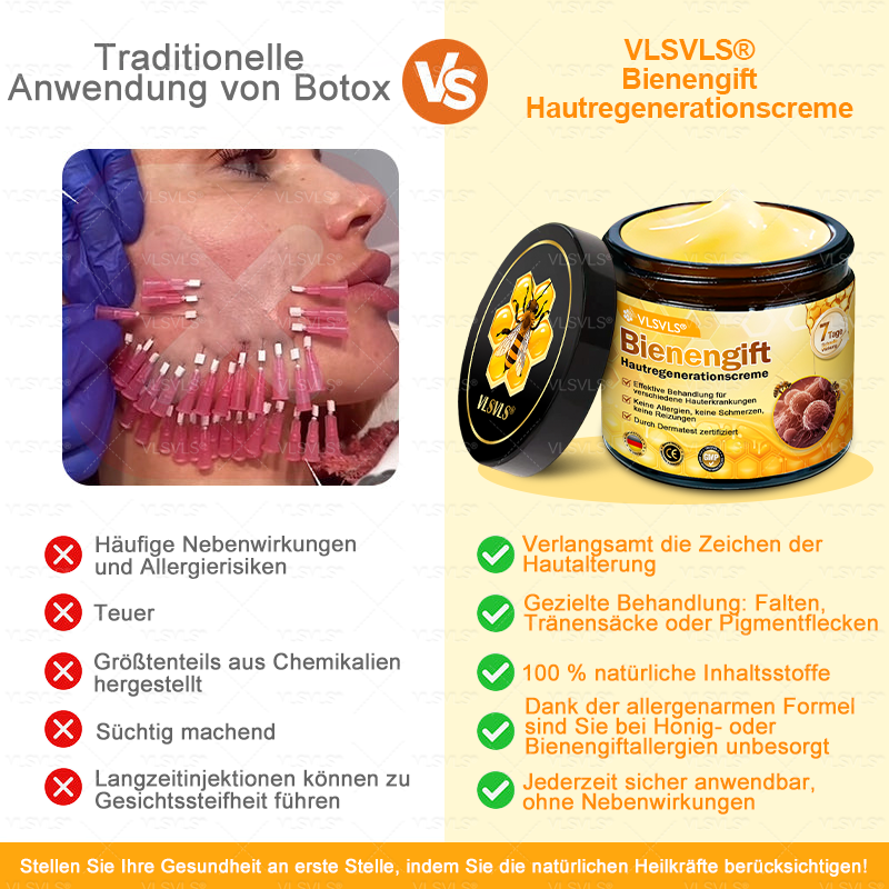 Hergestellt und versendet aus Deutschland ✨ VLSVLS® Bienengift Hautregenerationscreme 🔥 LETZTER TAG 80 % RABATT🌟